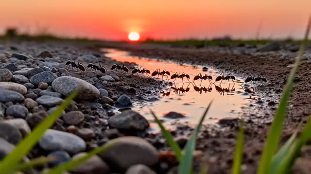  夕阳下的蚂蚁团队2394#横屏 	 - 