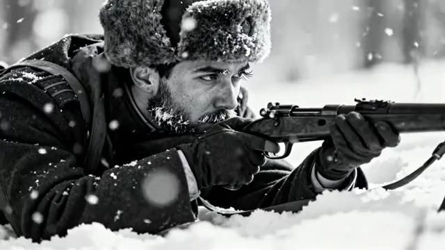  雪地潜伏的士兵2610#横屏 	 