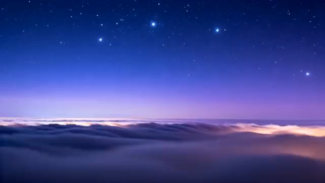  星空云海延时摄影2574#横屏 	 