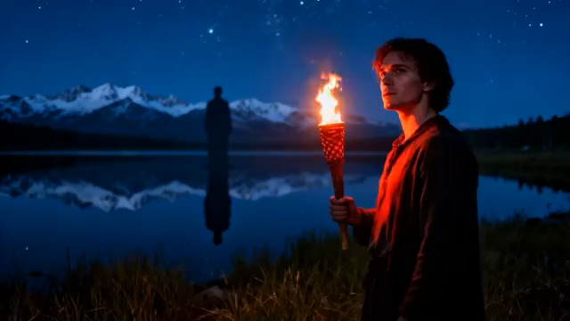  星空下的火炬手2556#横屏 	 - 