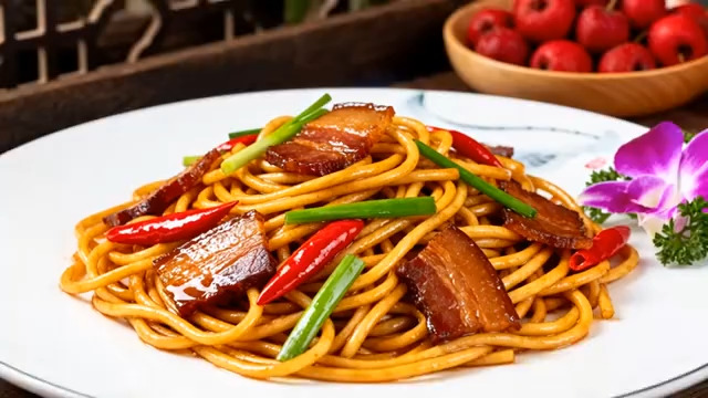  香喷喷的腊肉炒面2499#横屏 	 - 