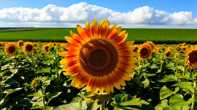  向日葵花田夏日风光2501#横屏 	 -