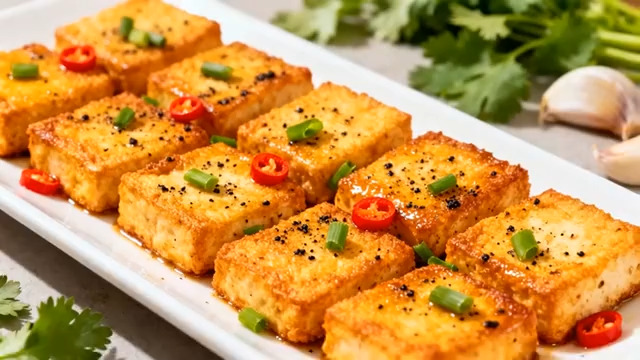  香煎豆腐家常做2493#横屏 	 -