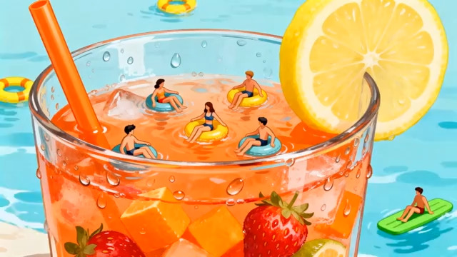  夏日清凉水果饮品2443#横屏 	 