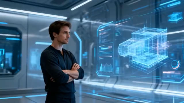  未来科技感控制室人物2314#横屏 	 - 