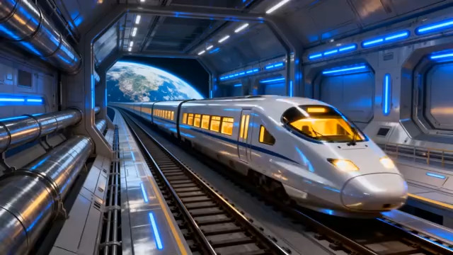  未来高铁穿越星际隧道2309#横屏 	 