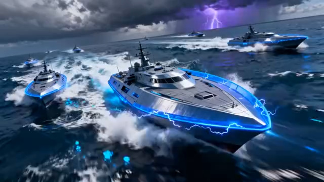  未来感游艇乘风破浪2308#横屏 	 