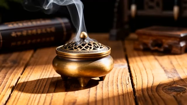  铜香炉袅袅青烟2247#横屏 	 