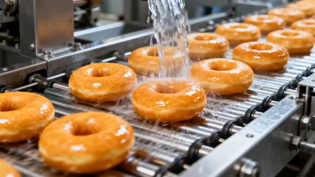  甜甜圈生产线淋糖过程2240#横屏 	 - 