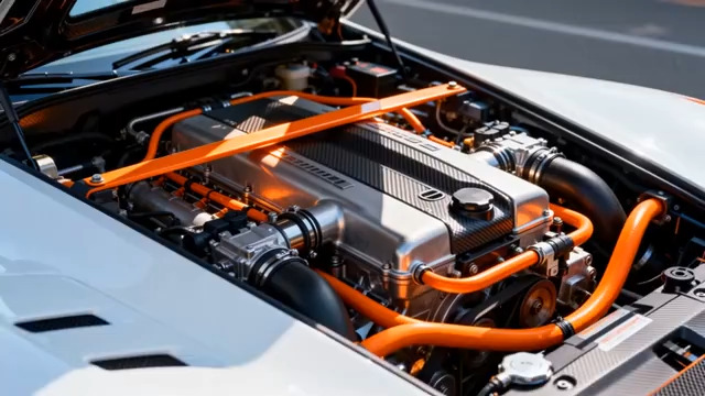  汽车发动机特写1707#横屏 	 