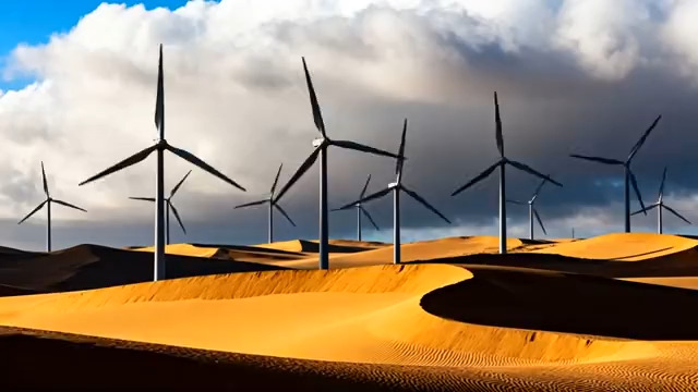  沙漠风电风光片1904#横屏 	 