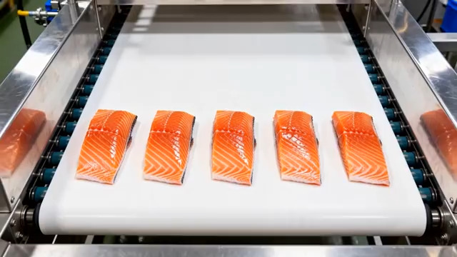  三文鱼块自动化生产线1883#横屏 	 