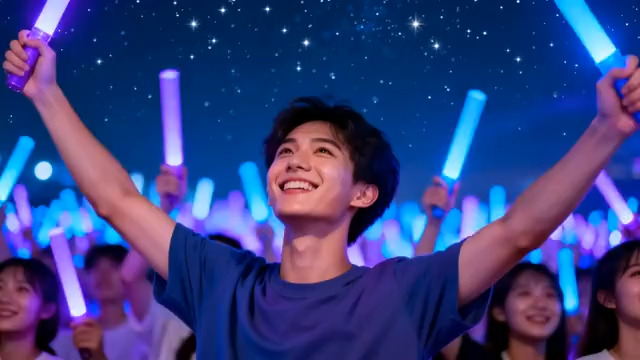  青春荧光棒挥舞现场1730#横屏 	 - 