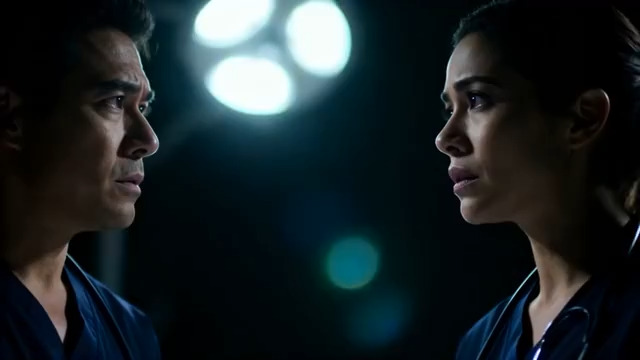  男女对视特写镜头1615#横屏 	 