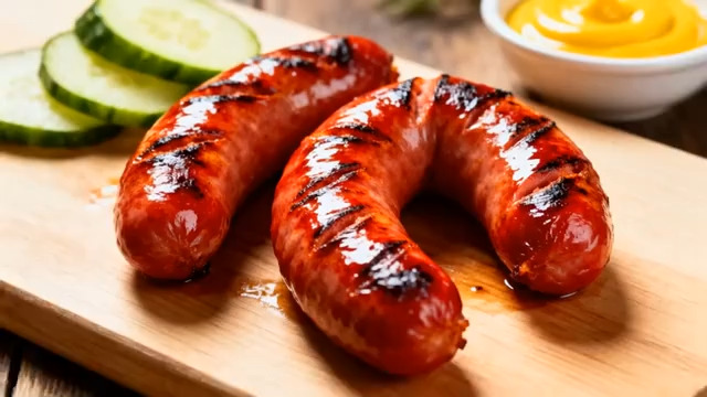  美味烤肠配蔬菜拼盘1546#横屏 	 -