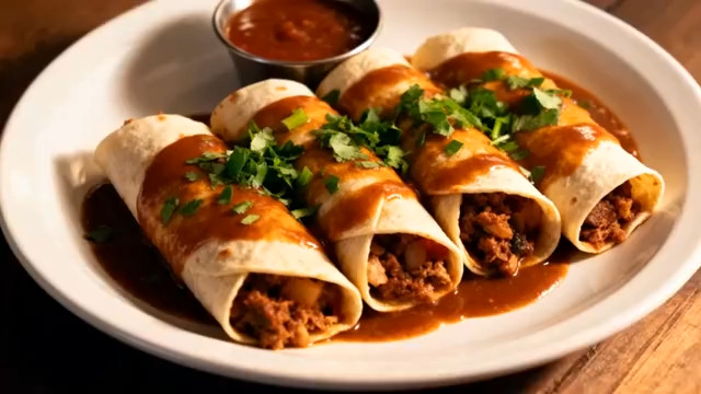  美味卷饼特写1545#横屏 	 