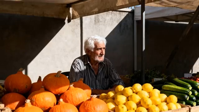  卖南瓜的老人1531#横屏 	 