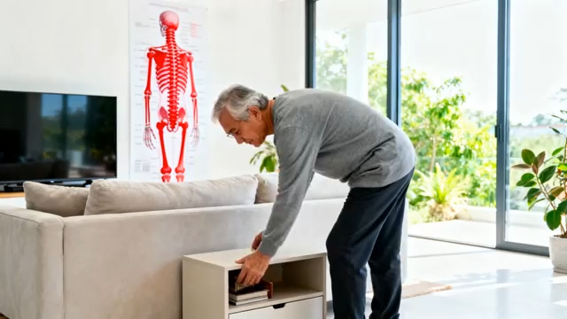  老人弯腰取物动作1450#横屏 	 - 