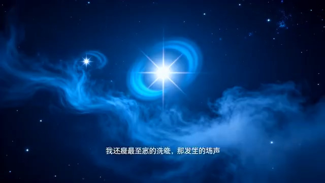  蓝色星云星光背景1411#横屏 	 