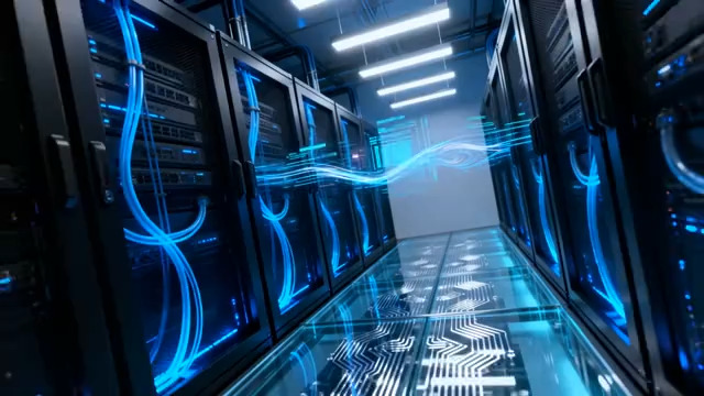  蓝色数据中心服务器机房1403#横屏 	 