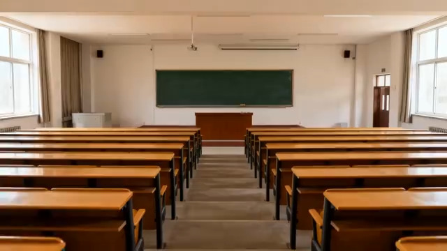  空荡阶梯教室场景1358#横屏 	 