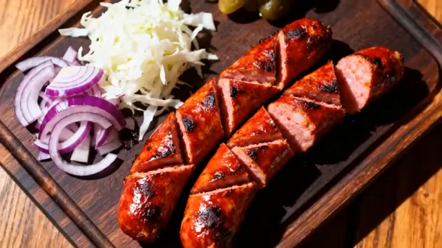  烤肠特写美食视频1303#横屏 	 