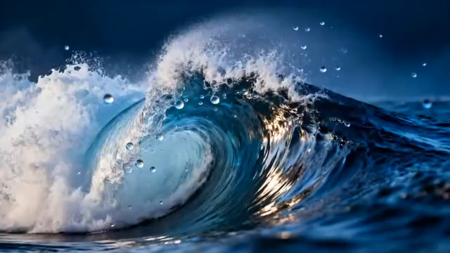  巨浪翻滚海洋景象1279#横屏 	 - 