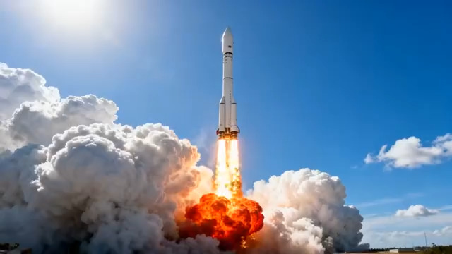  火箭发射升空瞬间1008#横屏 	 