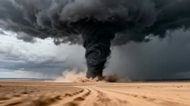  荒漠巨型龙卷风974#横屏 	 