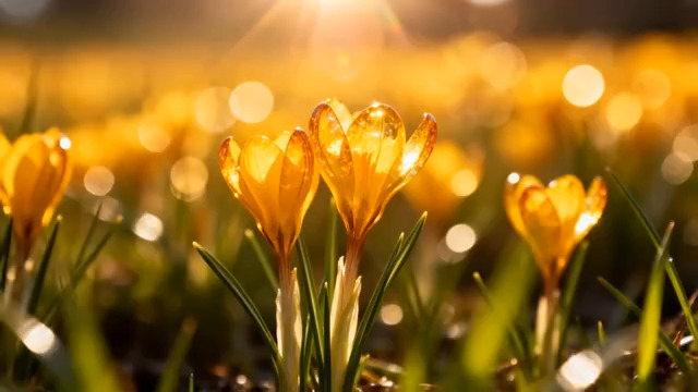  金色花海阳光绽放1153#横屏 	 