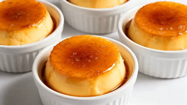  焦糖布丁浇汁特写1095#横屏 	 -