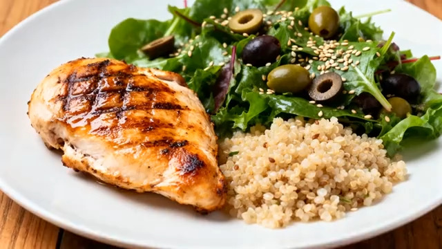  健康轻食烤鸡胸沙拉1065#横屏 	 