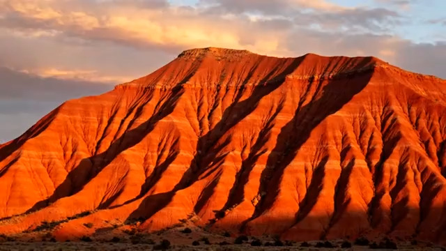  红色山峦延时摄影907#横屏 	 