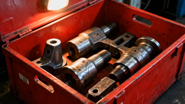  红色工具箱里的金属零件896#横屏 	 -