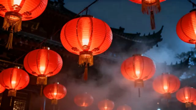  红灯笼夜景氛围869#横屏 	 - 