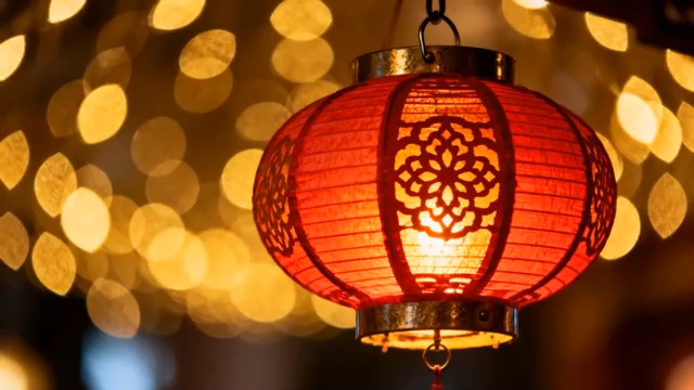  红灯笼喜庆装饰背景867#横屏 	 