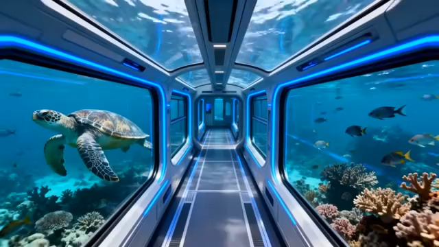  海底隧道梦幻景观773#横屏 	 