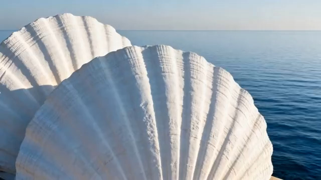  海边贝壳特写镜头753#横屏 	 