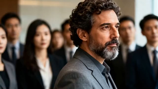  国际商务团队正装合影750#横屏 	 