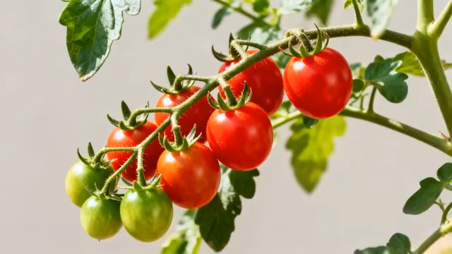  挂满枝头的红色小番茄736#横屏 	 