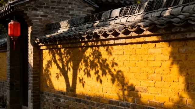  古墙红灯笼光影695#横屏 	 -