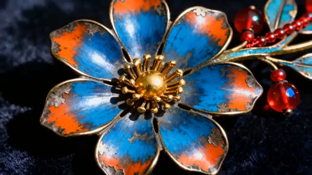  古风花朵饰品特写660#横屏 	 