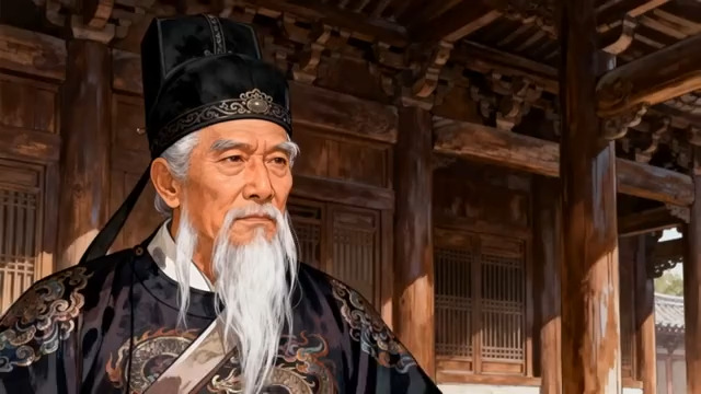  古代老者沉思画面650#横屏 	 - 