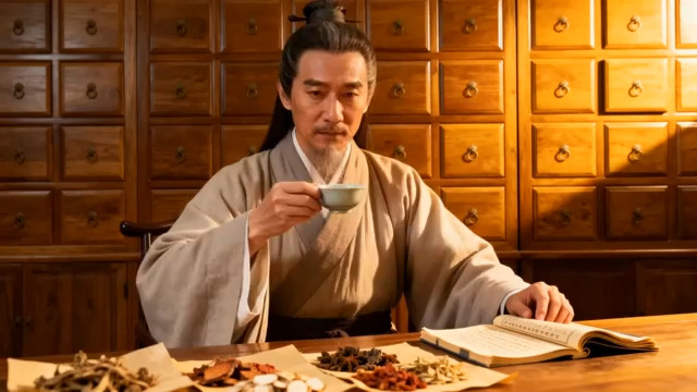  古代中医品茶研究草药652#横屏 	 