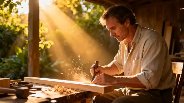  工匠专注雕刻时光620#横屏 	 