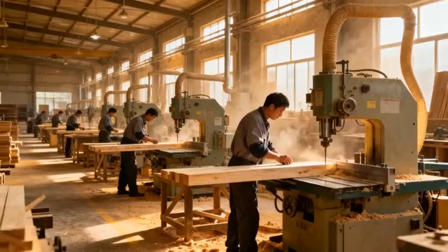  工厂木材加工场景608#横屏 	 -