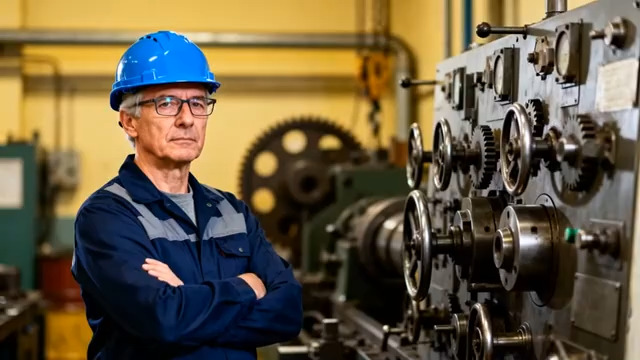  工厂工程师与机械设备586#横屏 	 