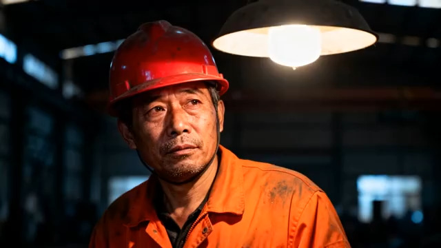  工厂工人工作特写587#横屏 	 