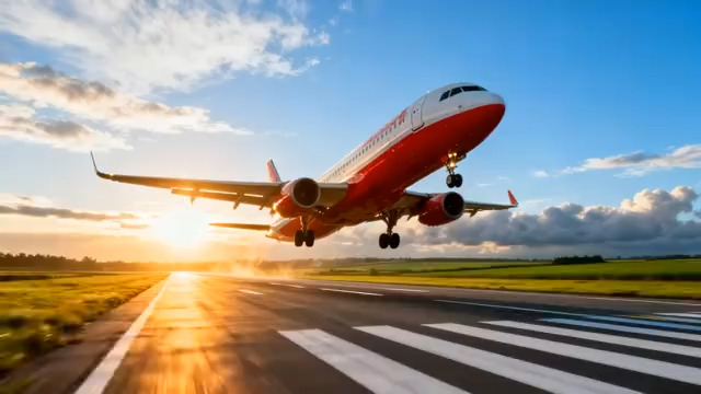  飞机起飞瞬间481#横屏 	 - 