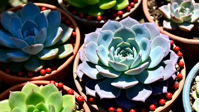  多肉植物盆栽特写461#横屏 	 